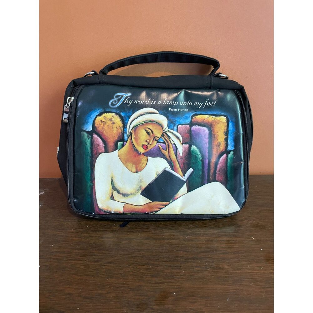 African American Expressions Bible Organizer Cover Psalm 119:105 Black Art Case